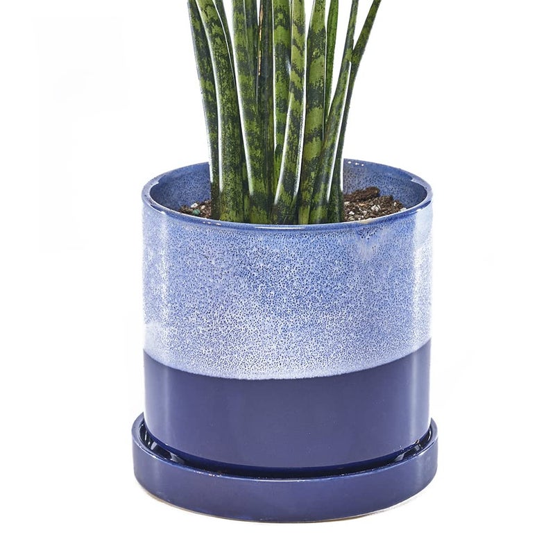 CHIVE â€˜Minuteâ€™ Ceramic Planter Pot â€” Cute 5â€ Colorful Succulent Pots for Indoor & Outdoor House Plants â€” Beautiful Modern Farmhouse Kitchen Decor â€” Cobalt Blue - Image 1